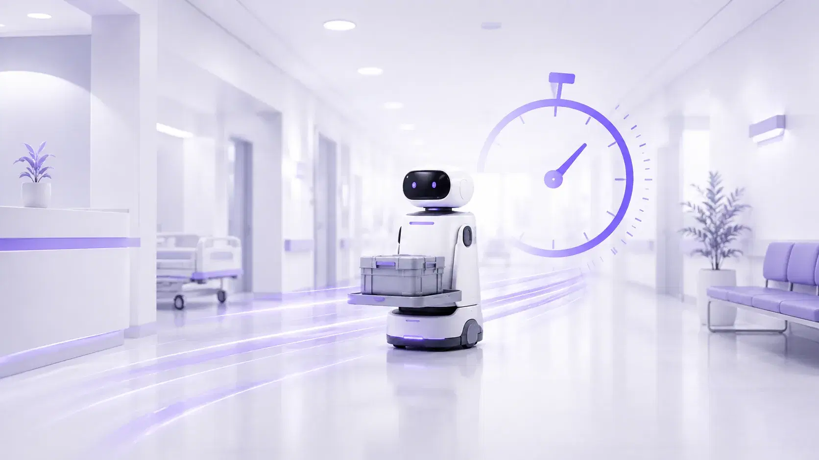 How much time service robots in hospitals really save